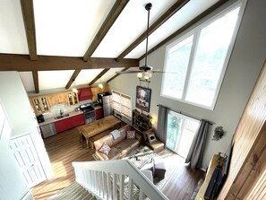 View of first floor from upstairs landing