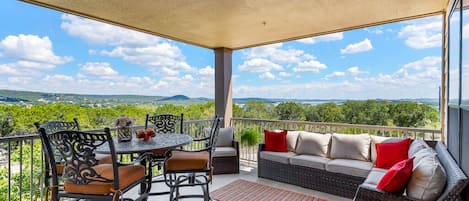 Balcony porch sitting for 8-10 people