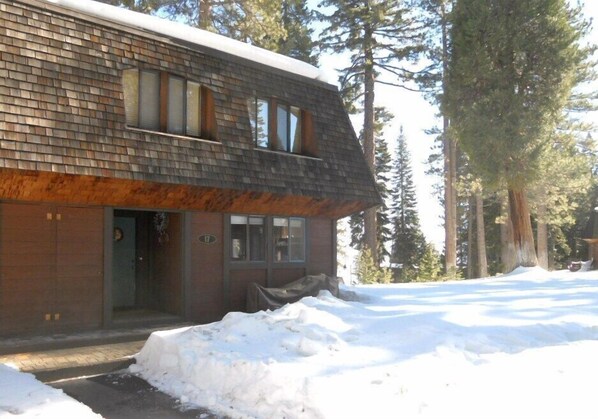 Front door and meadow