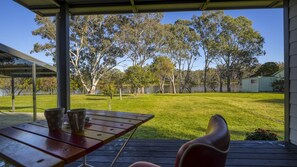 Spacious balcony - anyone for drinks and nibbles looking at the river