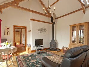 Cosy living area with wood burner | Timberway, Okehampton