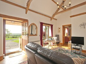 Cosy living area with wood burner | Timberway, Okehampton