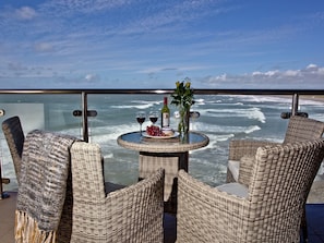 Furnished balcony with sea views | Sunset Bay - Horizon View, Westward Ho!