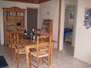 Dining area (doors to bedroom 2 and twin bedroom)