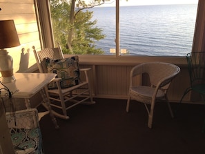 Enjoy a sunset or morning coffee on the screened in porch.