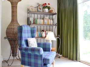 Peaceful seating area within living and dining room | Lairds Cast, Inchmarlo, Banchory