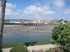 Lagoon and Del Mar Fairgrounds view from second story master bedroom
