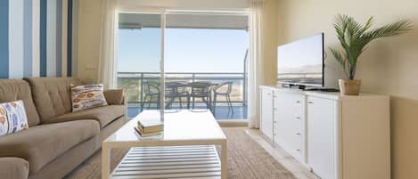 luxury beachfront apartment pets allowed sea views terrace Gandia