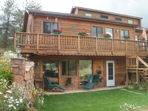 Passive solar home with wrap-around decks