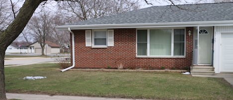 Large Corner lot with plenty of parking on the side street and church