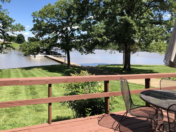 View of the lake from the porch