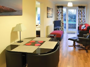 Stylish open-plan living area | Dove Cottage - Railway Cottages, Acklington, near Amble