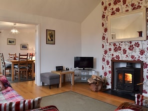 Living room with wood burner | Shore Meadow, Silecroft, near Millom