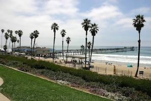 The San Clemente pier is just a short walk along the beach path.