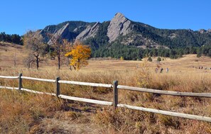 Chautauqua Park is just a couple blocks away, Flatirons
