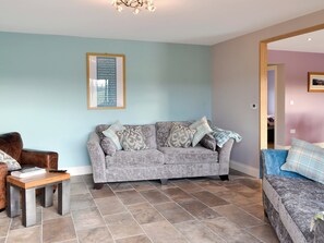 Cosy living area with wood pellet burner | Brewers Cottage, Near Hexham
