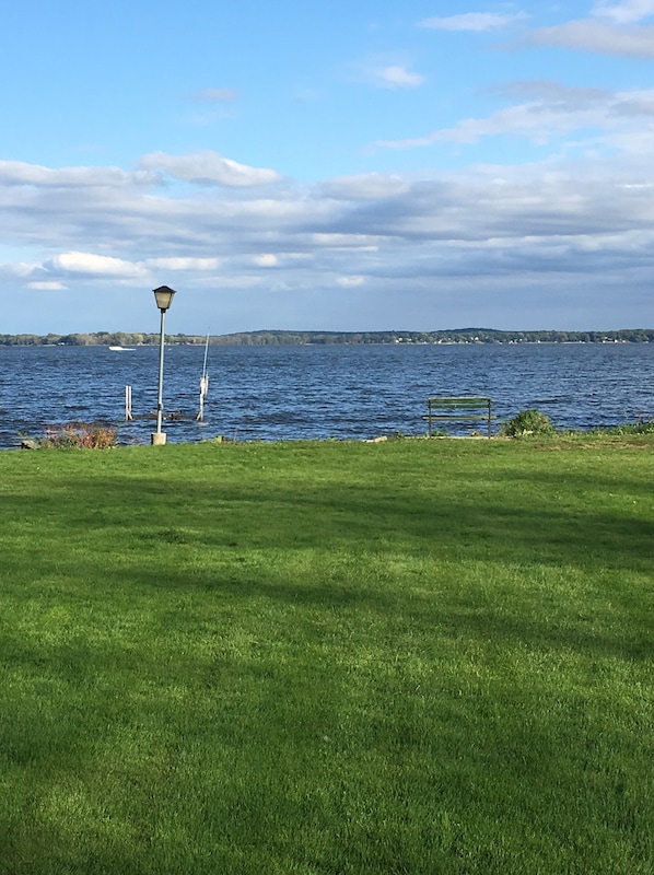 Our view of the lake from our deck