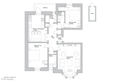 A fabulous first floor apartment - sleeps 6/8