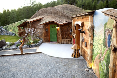 Exterior of our quaint little abode in the Shire.