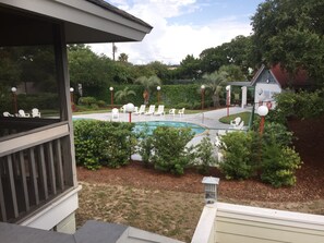 pool next to house