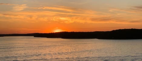 Beautiful sunset from balcony