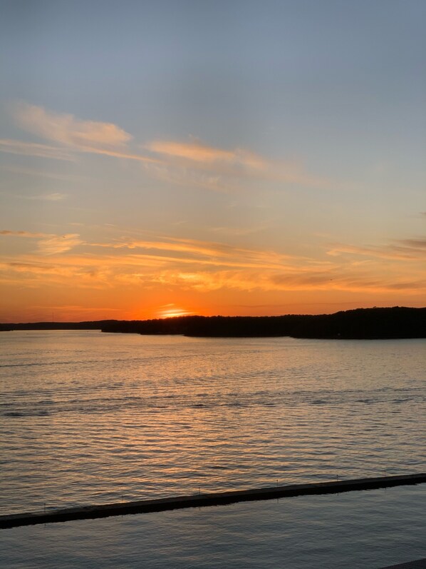 Beautiful sunset from balcony