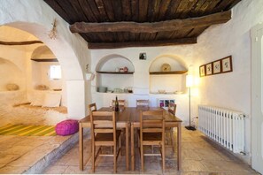 The large trullo - internal table.