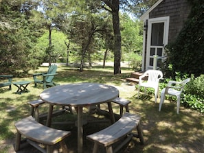 Picnic area looking towards sidewalk (prior to porch addition)