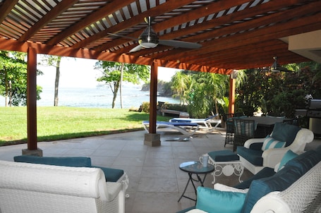 HUGE patio—a perfect spot for coffee in the morning or dining in the evening.