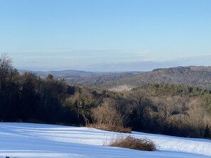 The backyard looking towards Vermont and the Green River Valley.