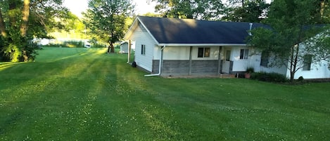 The front of our house from the top parking area.