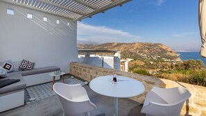Secluded private terrace at each studio