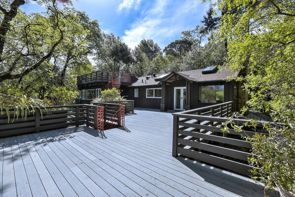 front entrance from the beautiful deck