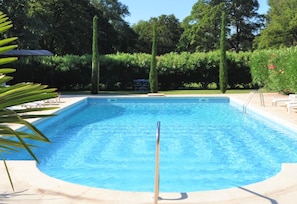 Large shared secluded pool shared only with other guests on th estate.