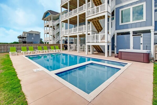 A glistening pool, perfect for indulging in sunny day serenity.