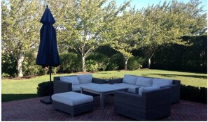 1 of 2 outdoor patios (trees no longer in existence)