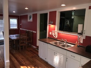 Kitchen with pass through to Living Room