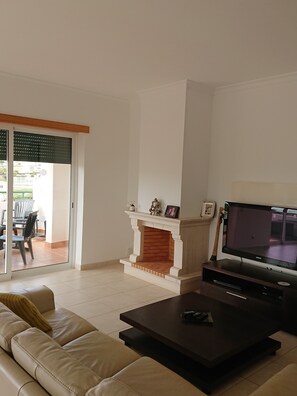 Sitting area with Satellite TV and access to terrace