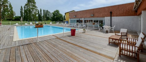 Go for a swim in the outdoor pool (summer only, may not be heated)