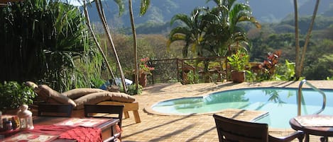 Mountain view from covered terrace