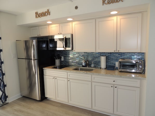 Fully-stocked kitchenette 