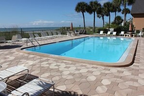 Large heated pool