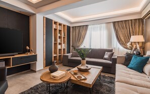 Relax in the spacious, cool living area.
