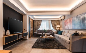 Relax in the spacious, cool living area.
