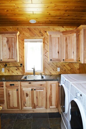 Laundry room on upper level 