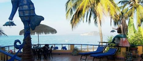 The Terraza Suite with its spacious patio, hammock, and two eating areas