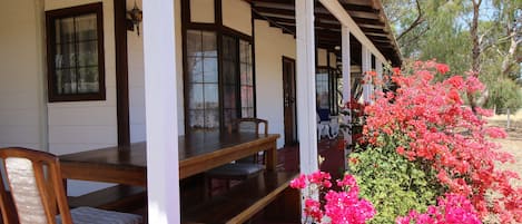 Front verandah and outdoor dining area