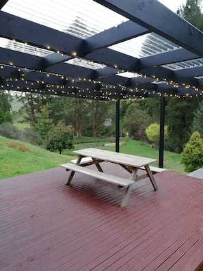 Large covered deck for all weathers