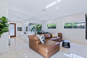 Luxurious leather lounge to enjoy your favourite movie