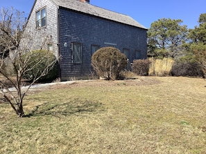 Spacious front yard . Room for games.